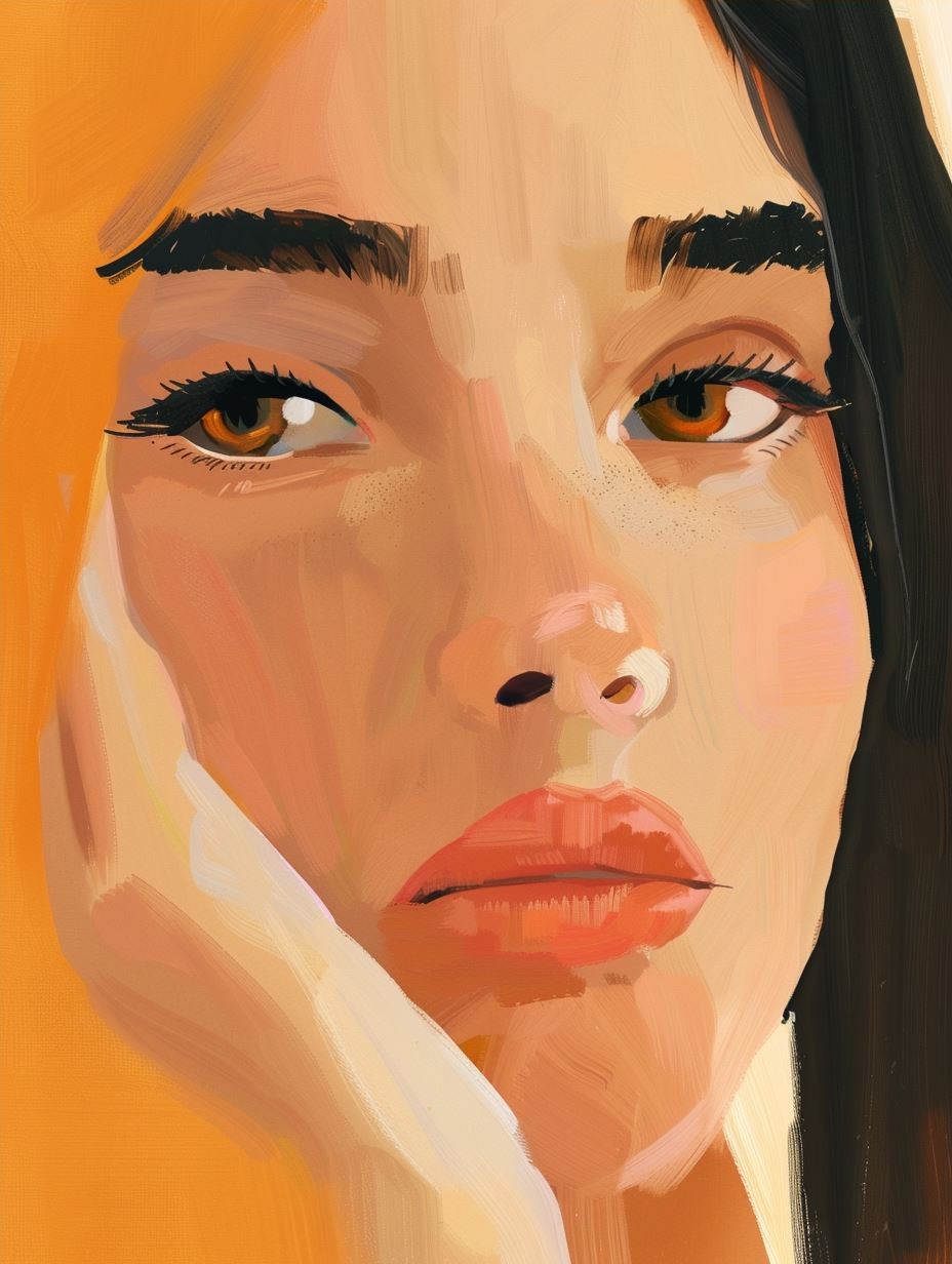 Sun-Drenched Digital Oil Portrait - Image 4