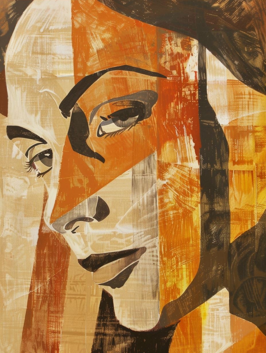Abstract Amber Portrait Study - Image 3