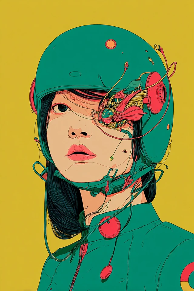 Neon Cybernetic Muse - Image 1