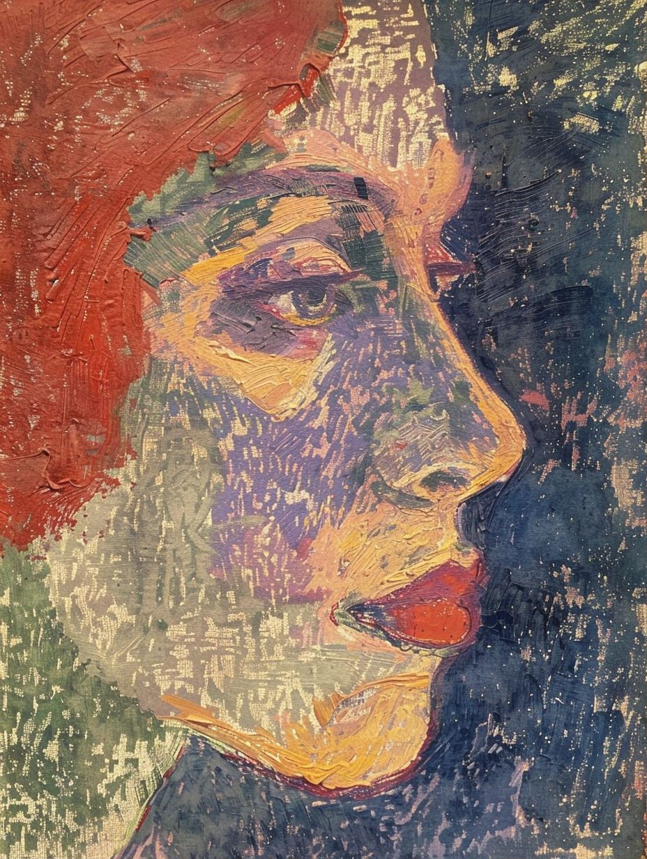 Prismatic Impasto Portrait Study