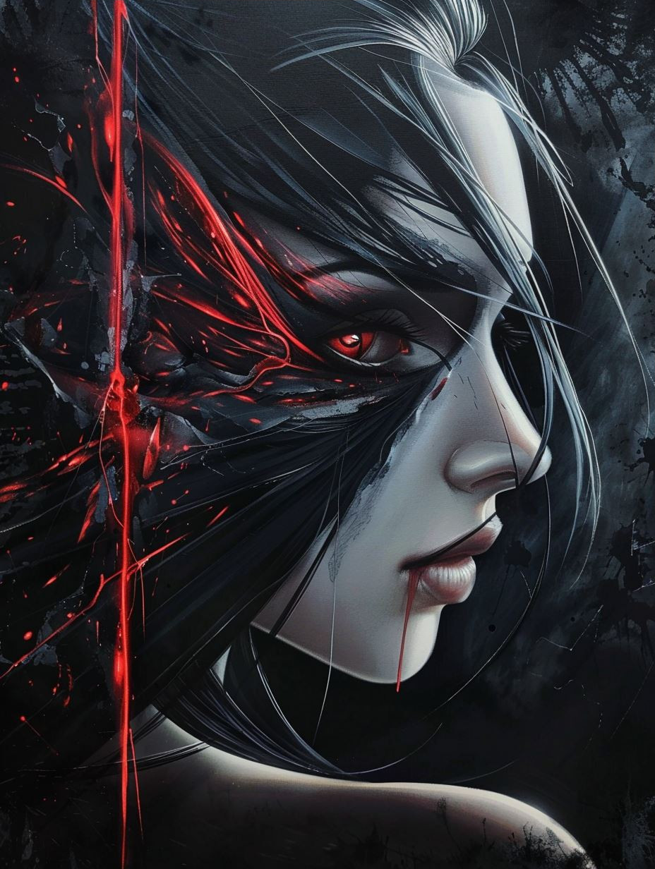 Crimson Shatter Elegance - Image 3