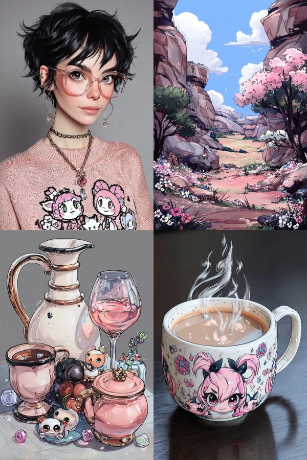 Whimsical Pastel Anime Art Collection
