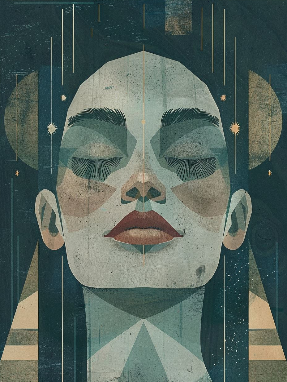 Geometric Ethereal Portrait Study - Image 4
