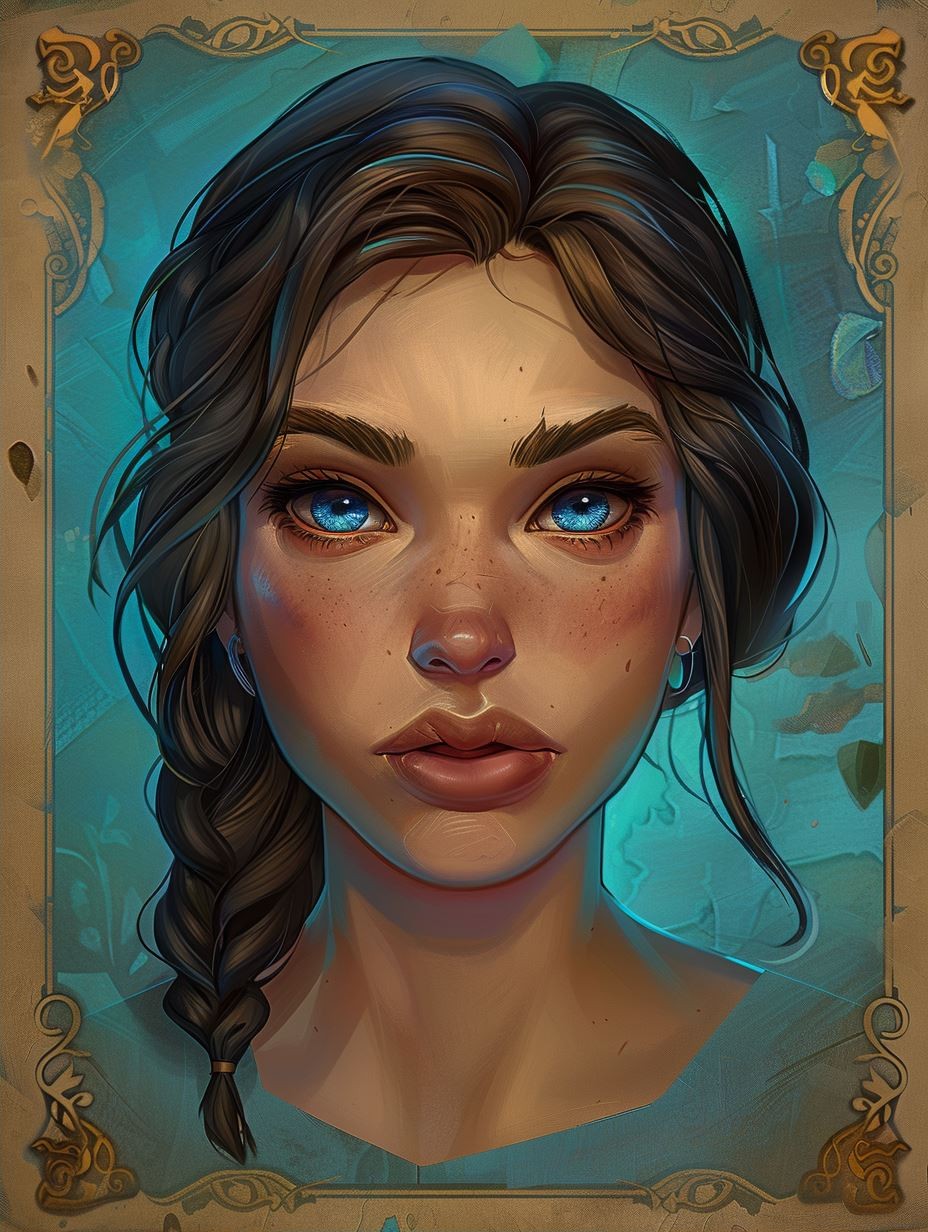 Azure Eyes Fantasy Character Portraits - Image 2