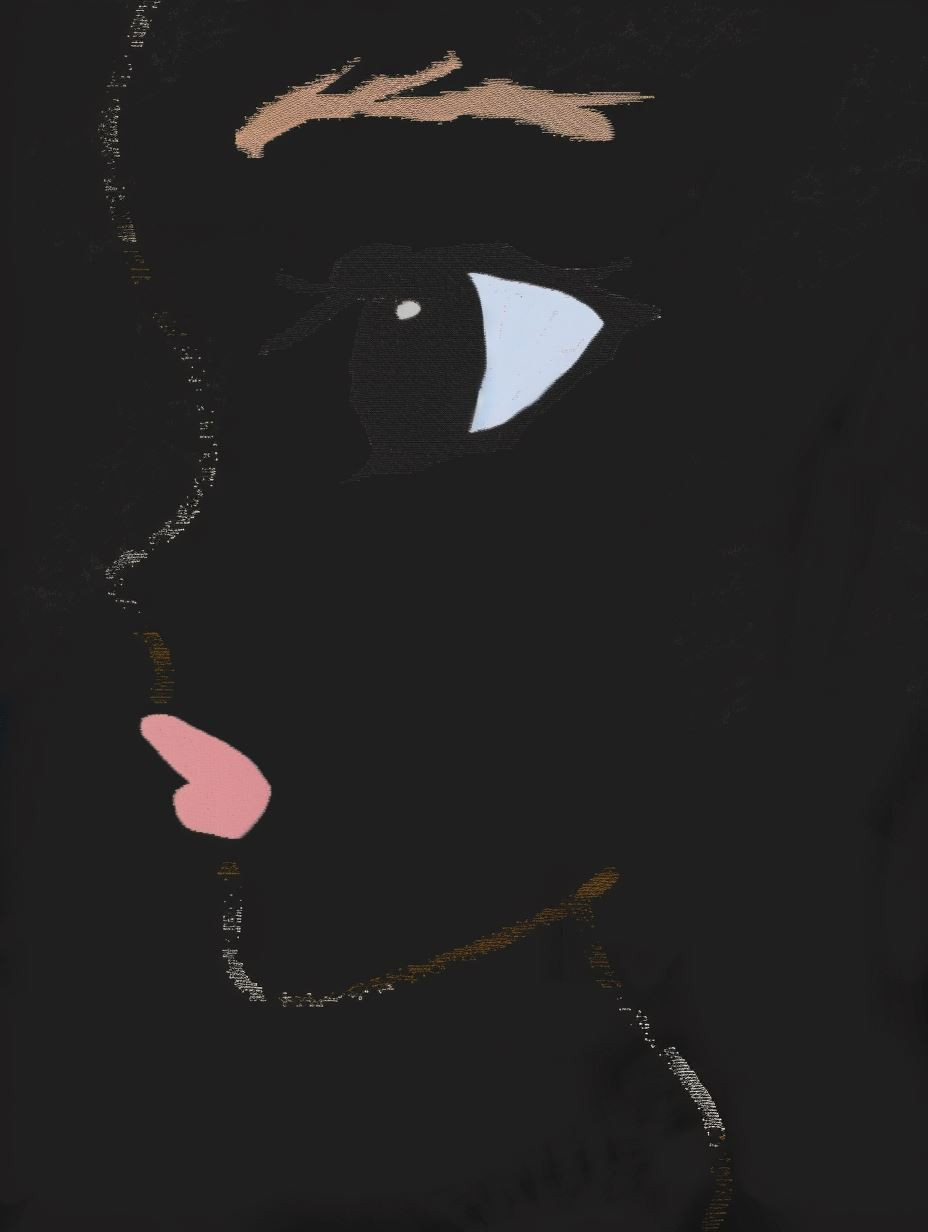 Melancholy Gaze in Dark Contrast - Image 3
