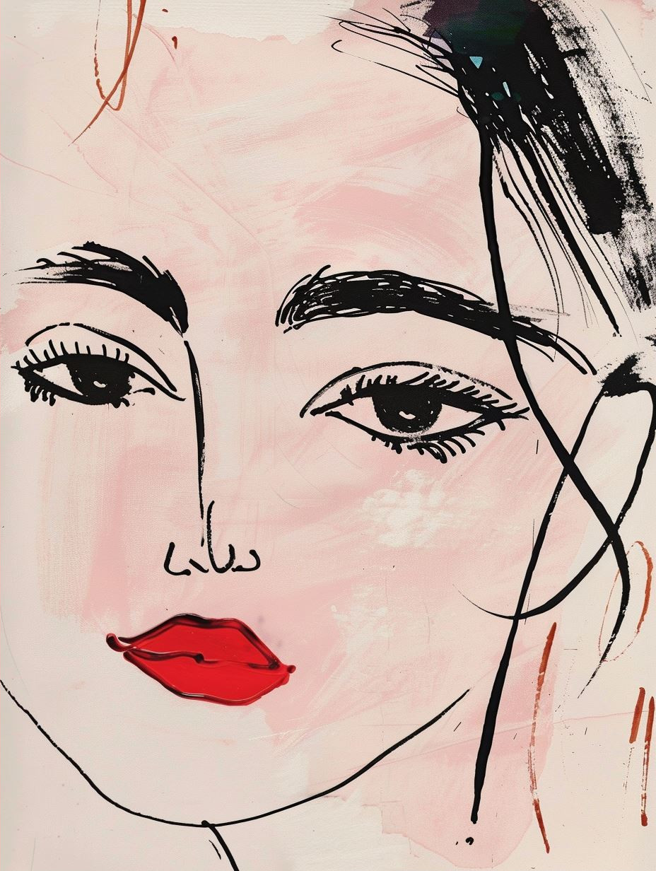 Minimalist Ink Portrait of Elegance - Image 2