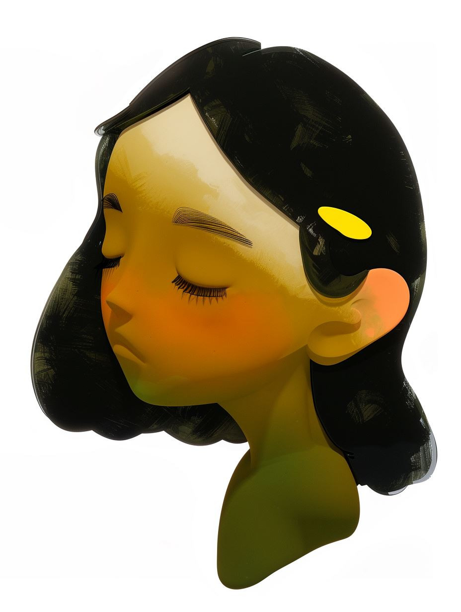 Glossy Porcelain Dream Portrait - Image 3