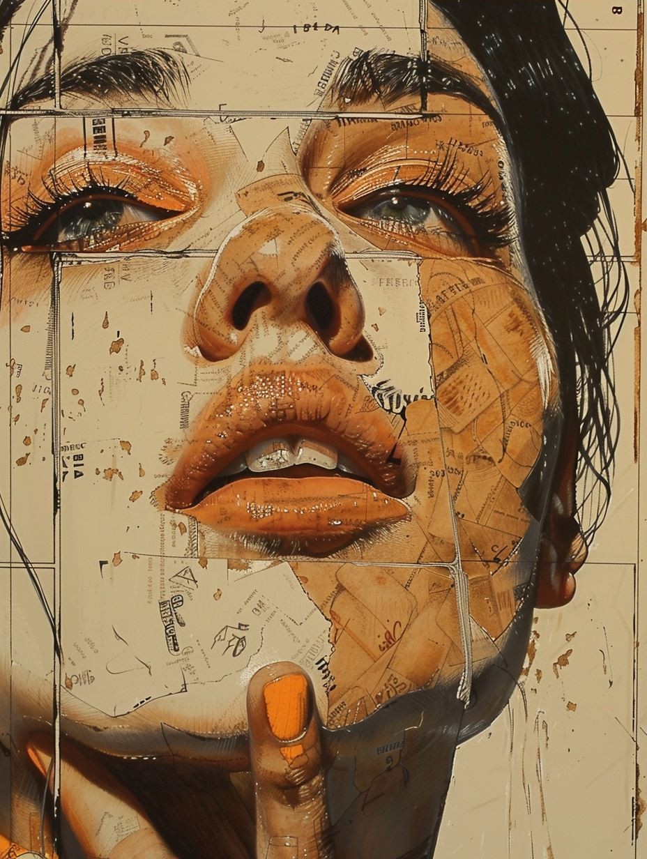Fragmented Golden Hour Portrait - Image 4