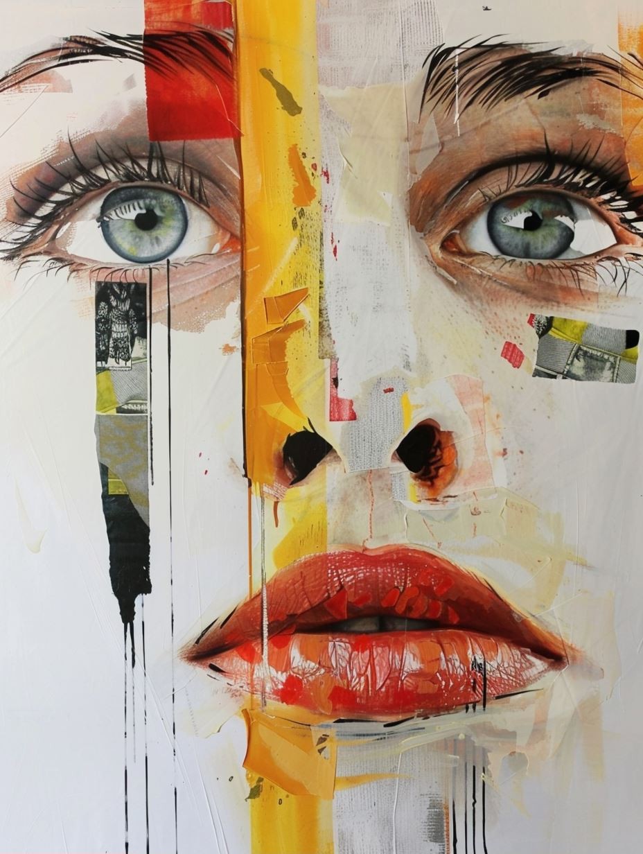 Fragmented Visions: Abstract Portrait Series - Image 2