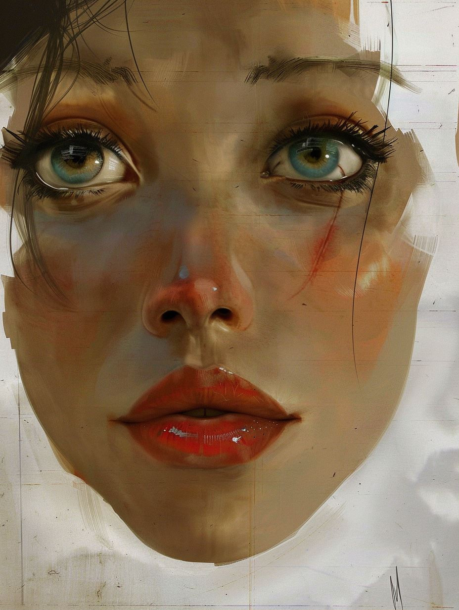 Digital Portrait Studies in Mixed Media - Image 1