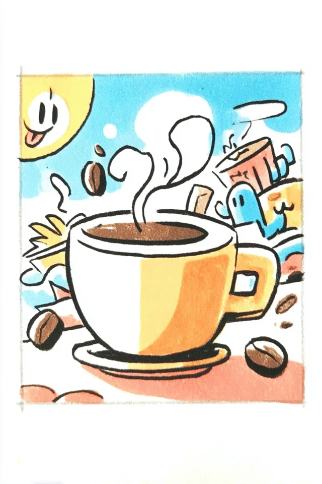 Vibrant Doodle Portrait - Image 4