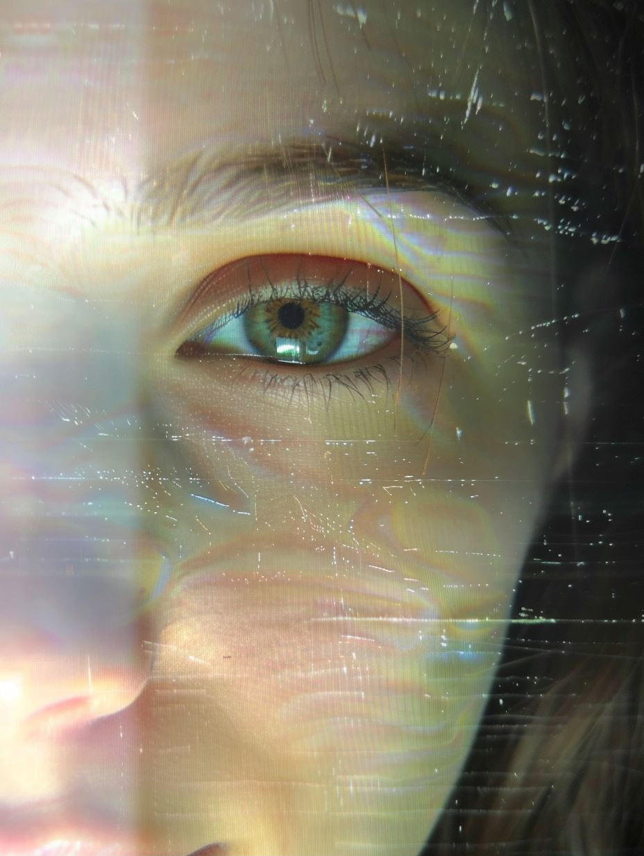 Digital Glitch Ethereal Gaze