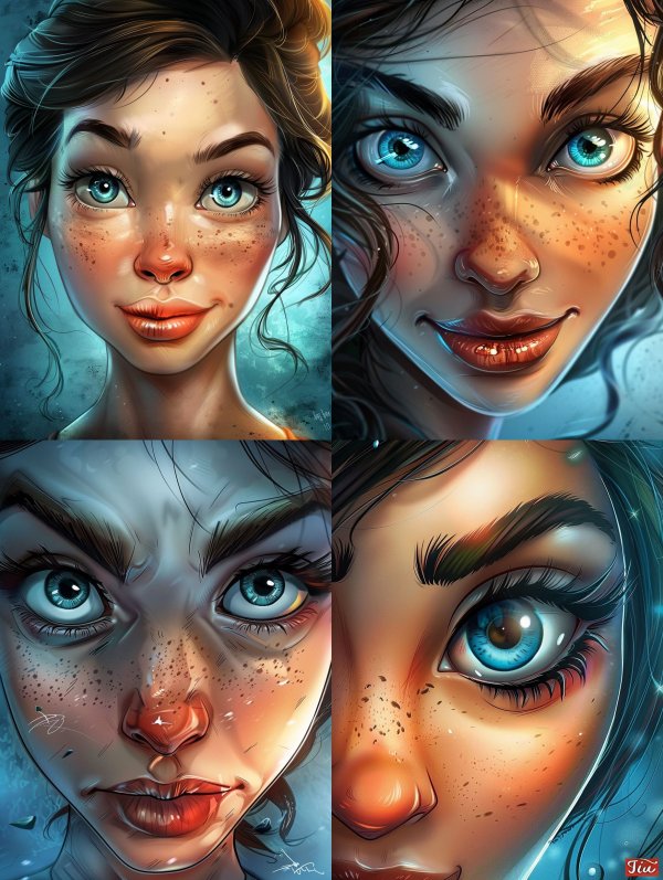 Ethereal Gaze of Digital Beauty