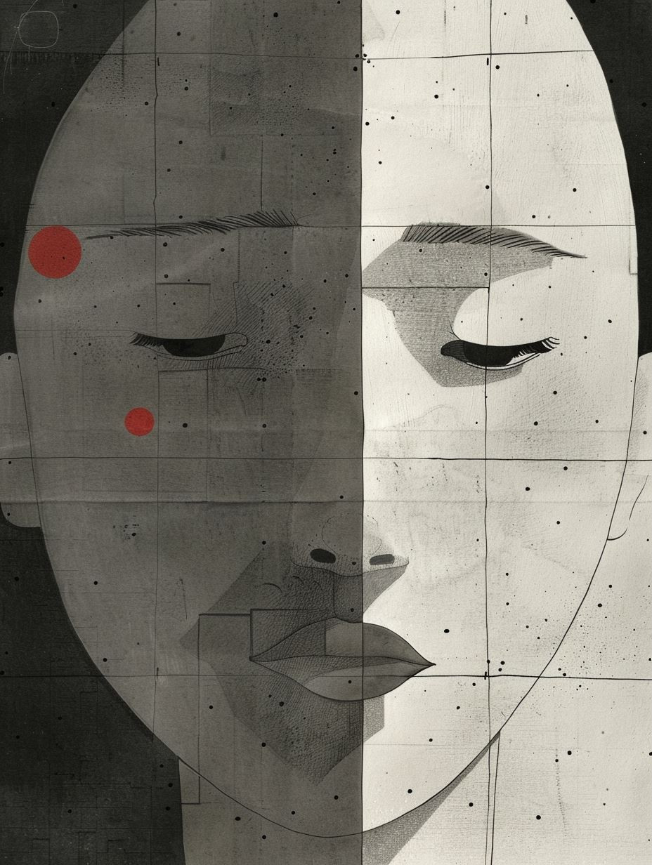Fragmented Duality in Monochrome - Image 1