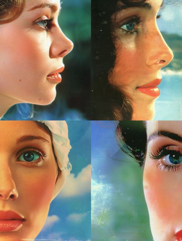 Ethereal Gazes in a Dreamy Collage