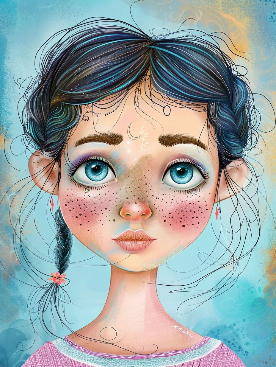 Dreamy Gazes: A Digital Art Collection - Image 1