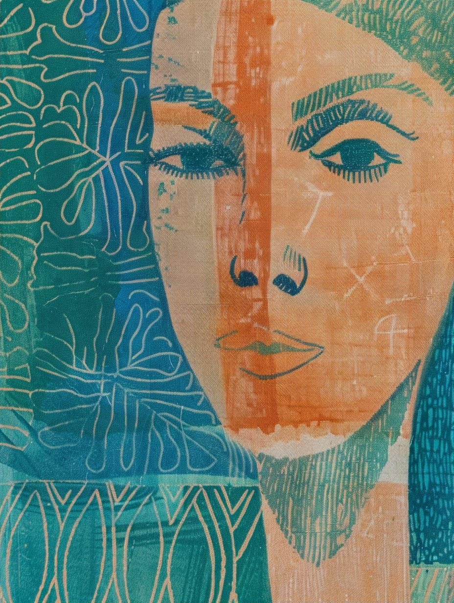 Abstract Faces in Vibrant Textures - Image 2