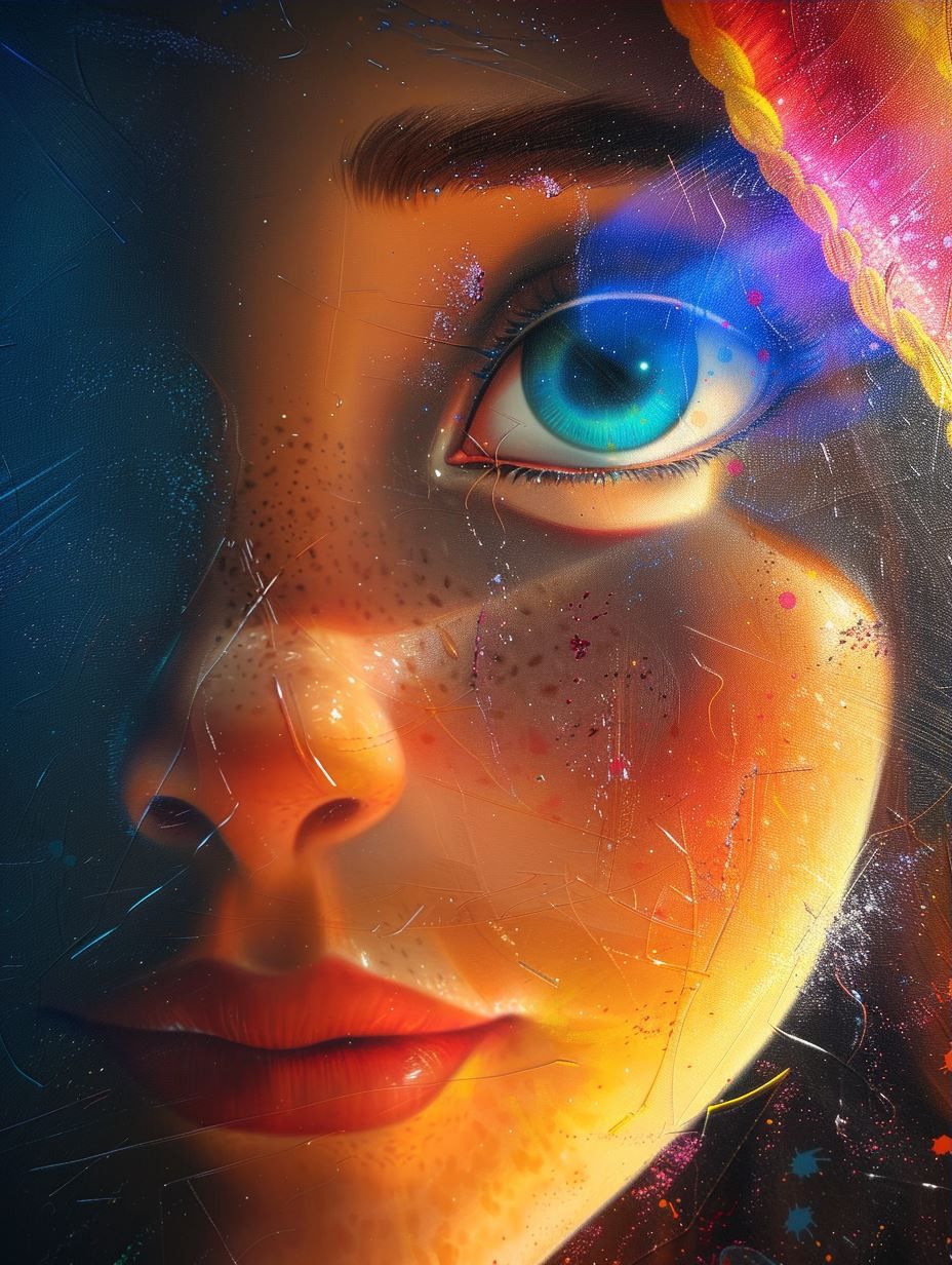Neon Dreams: A Prism of Portraits - Image 3