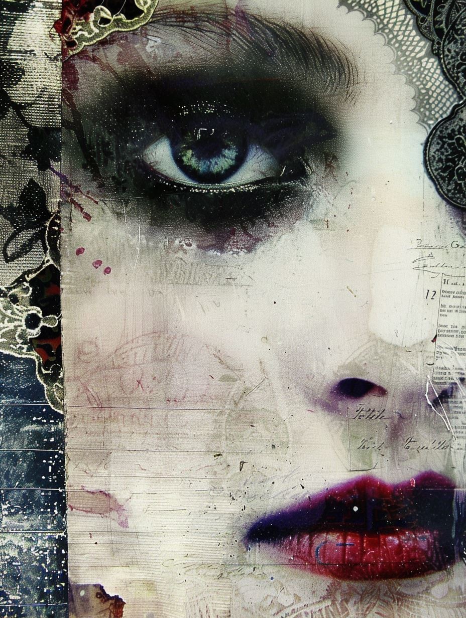 Dark Gothic Mixed Media Portrait