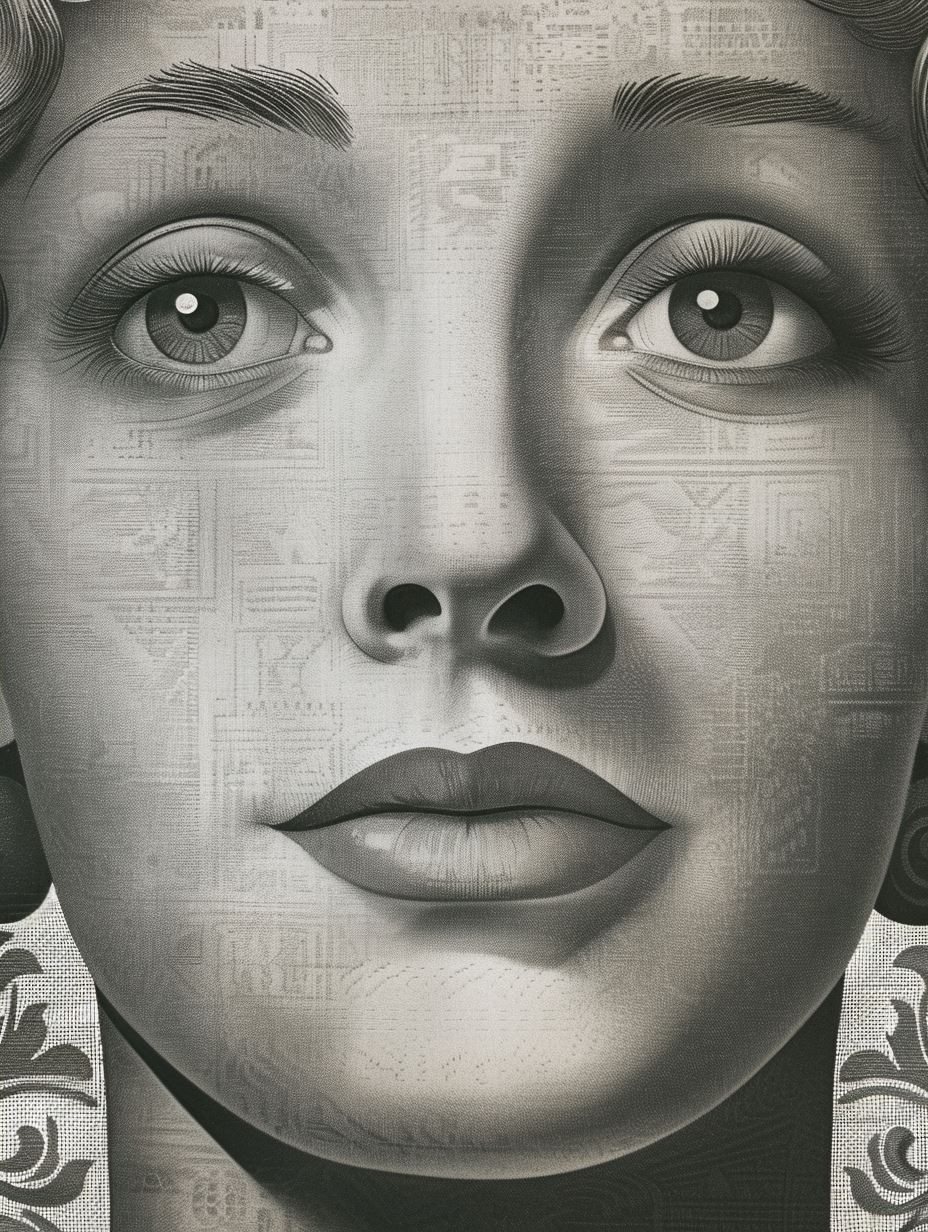 Fragmented Monochrome Surrealist Portrait - Image 4
