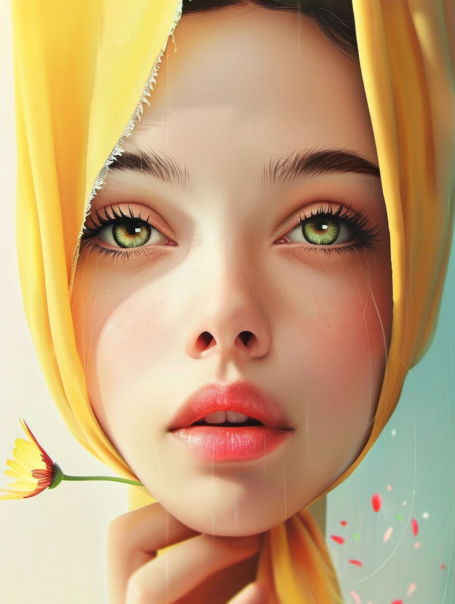 Ethereal Gazes: A Study in Digital Beauty - Image 3