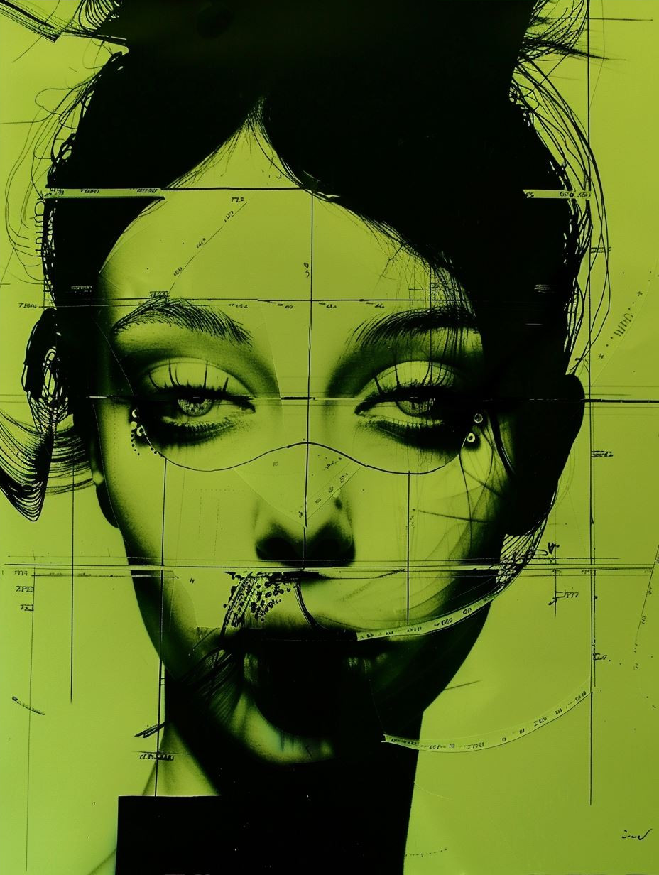 Fragmented Neon Noir Portraits - Image 4