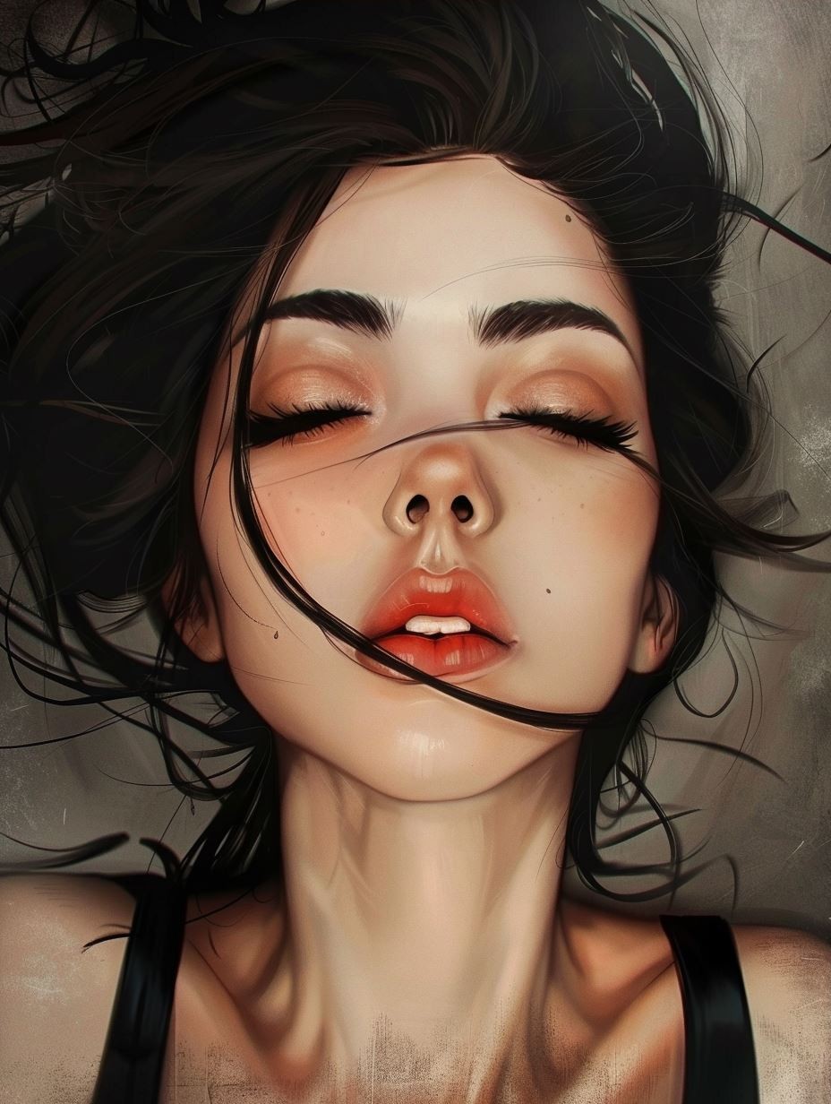 Dark Elegance Digital Portrait - Image 3