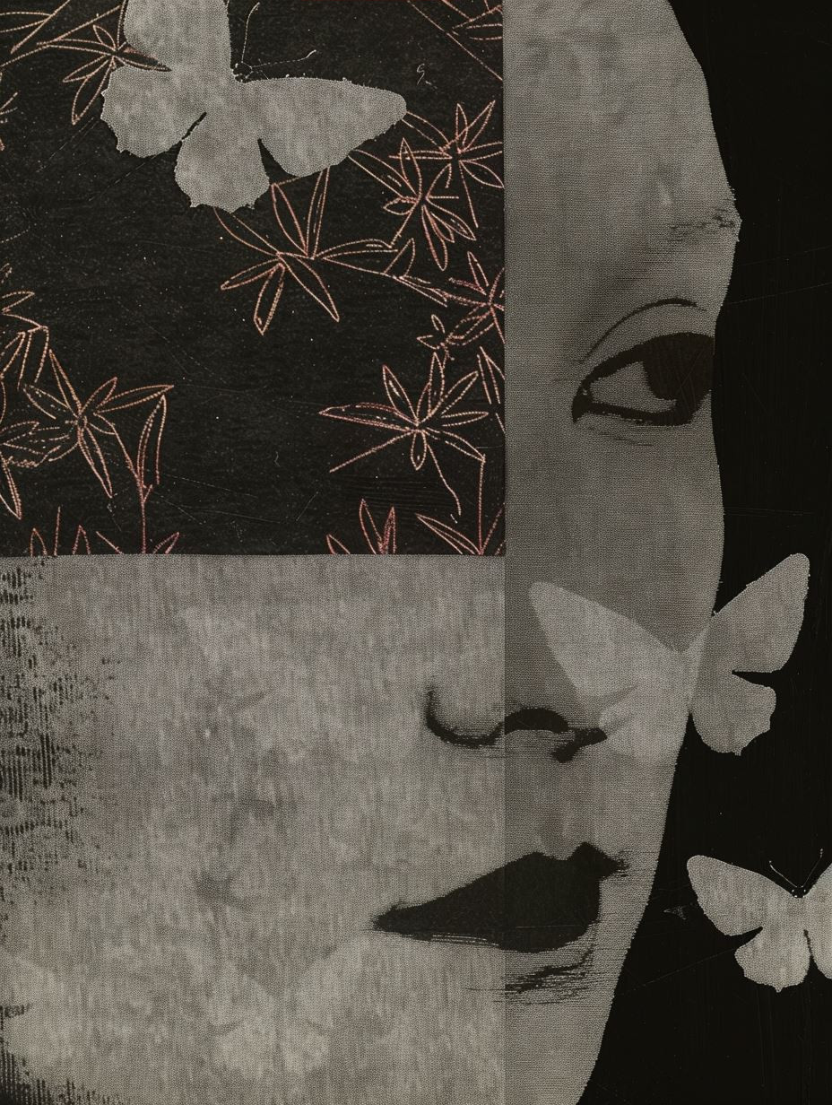 Noir Collage Portrait Study - Image 3