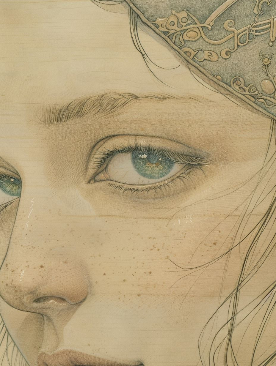 Ethereal Gaze: A Study of Feminine Grace - Image 3