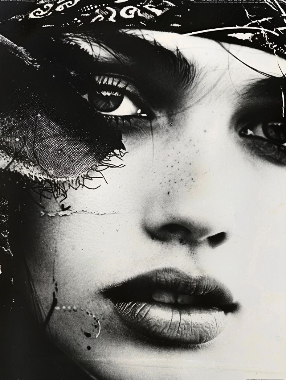 Fragmented Beauty in Monochrome - Image 3