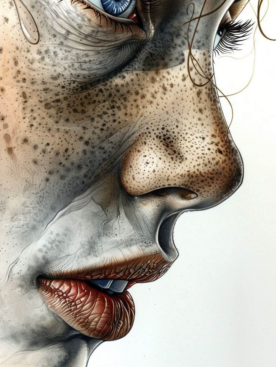 Azure Gaze and Sun-Kissed Freckles - Image 2