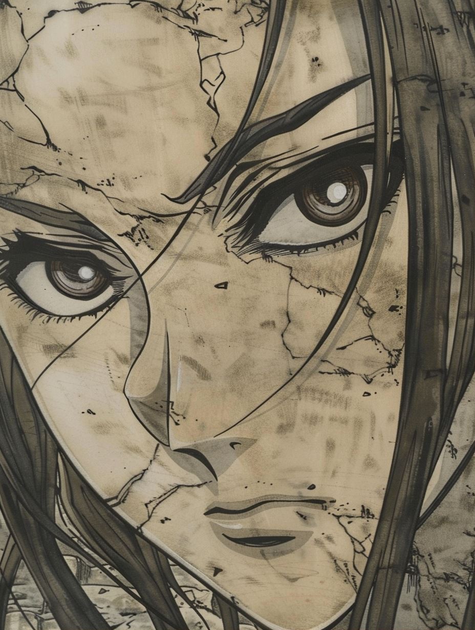 Fractured Soul Ink Portrait