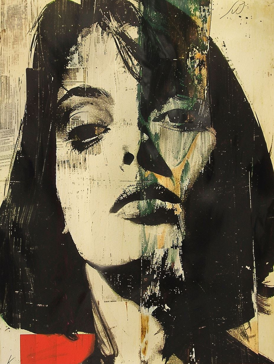 Abstract Grunge Portrait Study