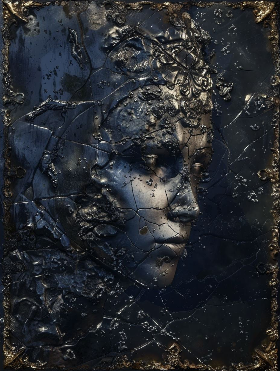 Gilded Fragments of Dark Elegance - Image 2