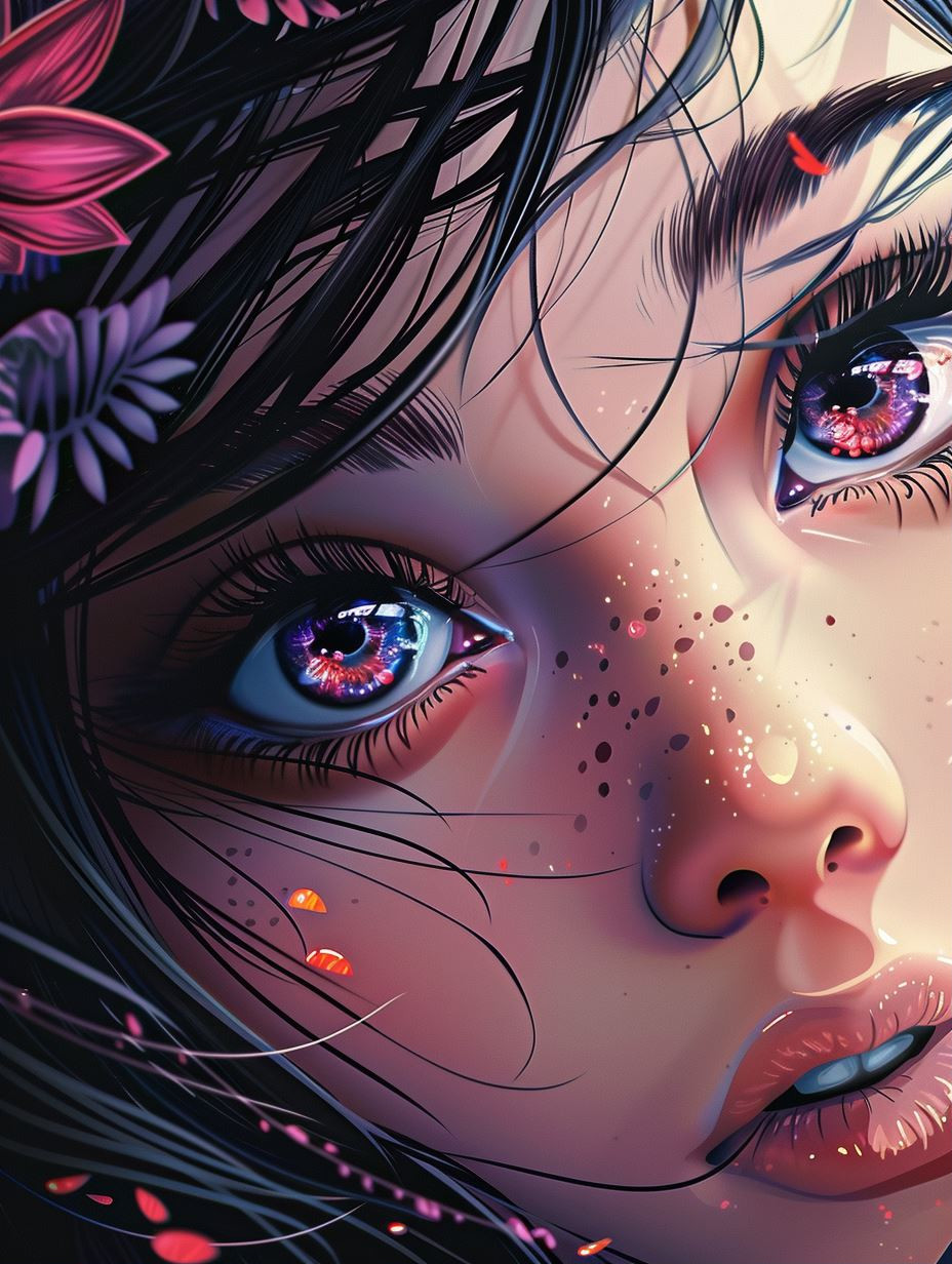 Cosmic Gaze Ethereal Portrait