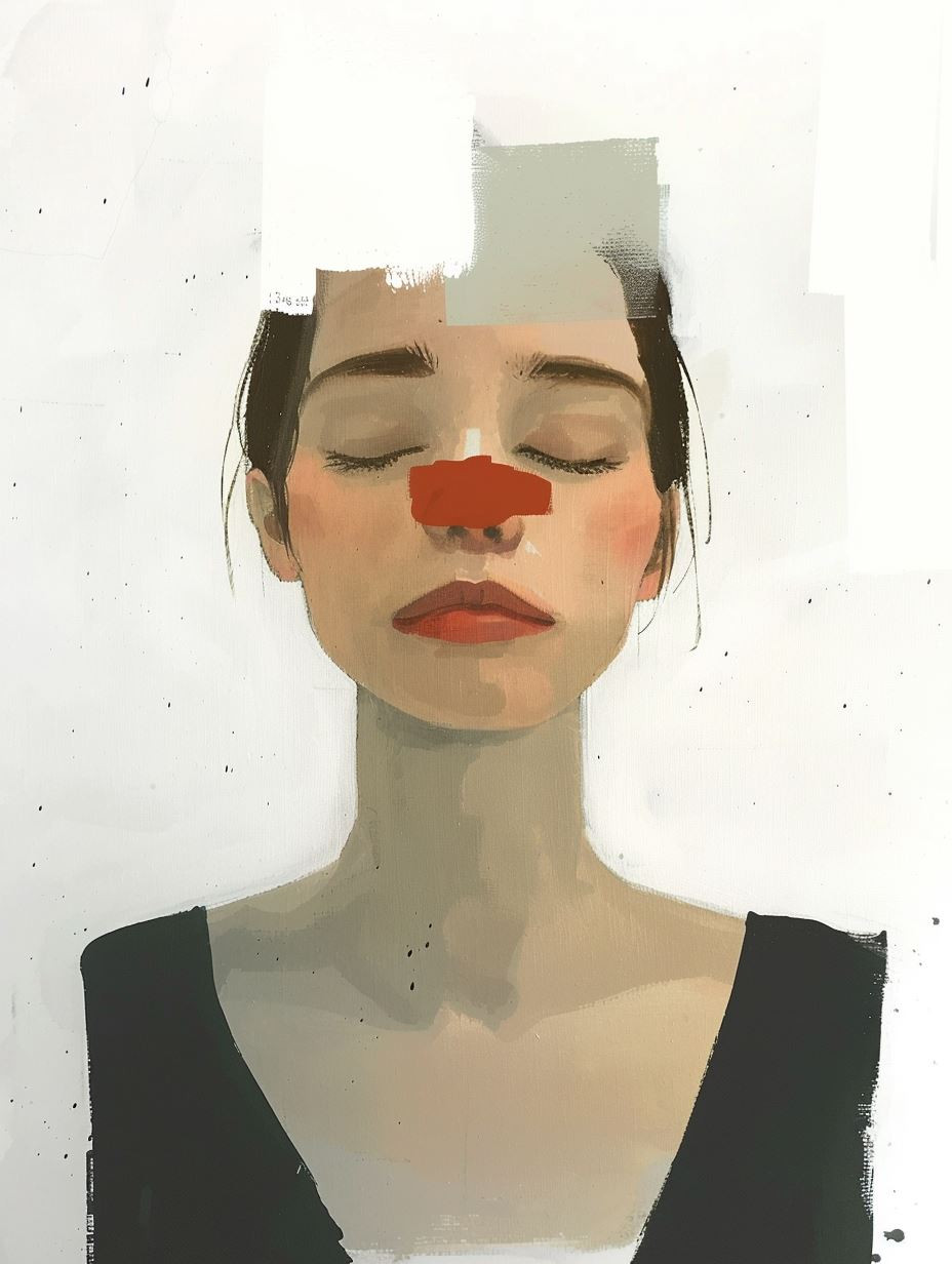 Abstract Serenity in Red - Image 1