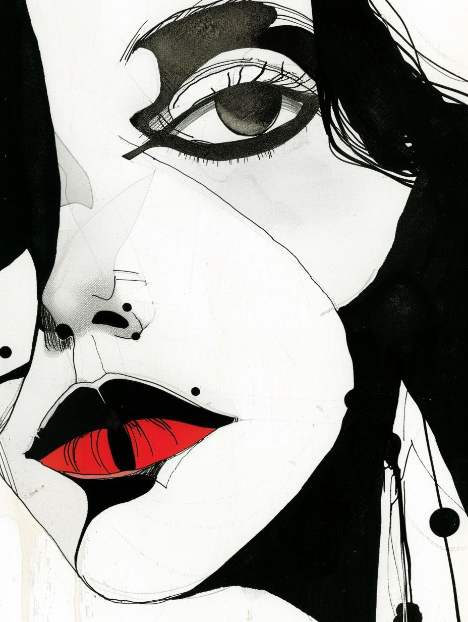 Noir Gothic Ink Portraits - Image 2