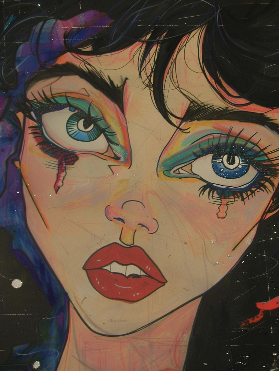 Moody Stylized Portrait Art - Image 1