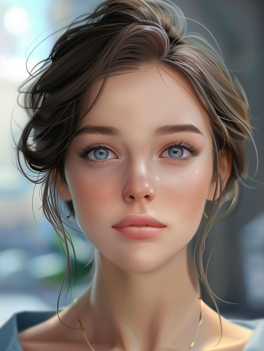 Ethereal Gaze: A Study in Blue Eyes - Image 1