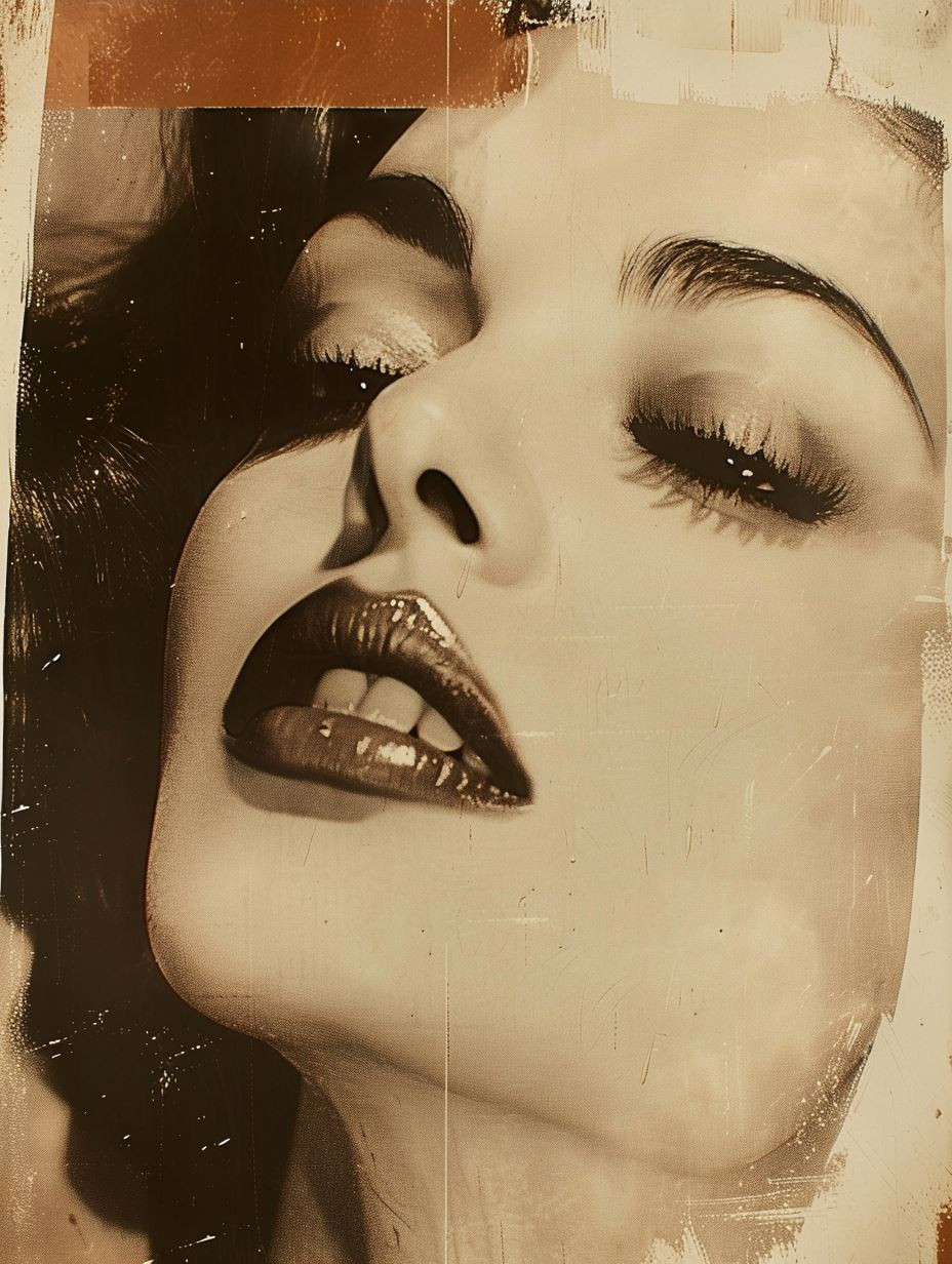 Vintage Grunge Glamour Portrait - Image 4