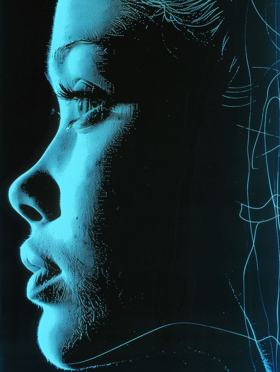Neon Cyan Digital Soul