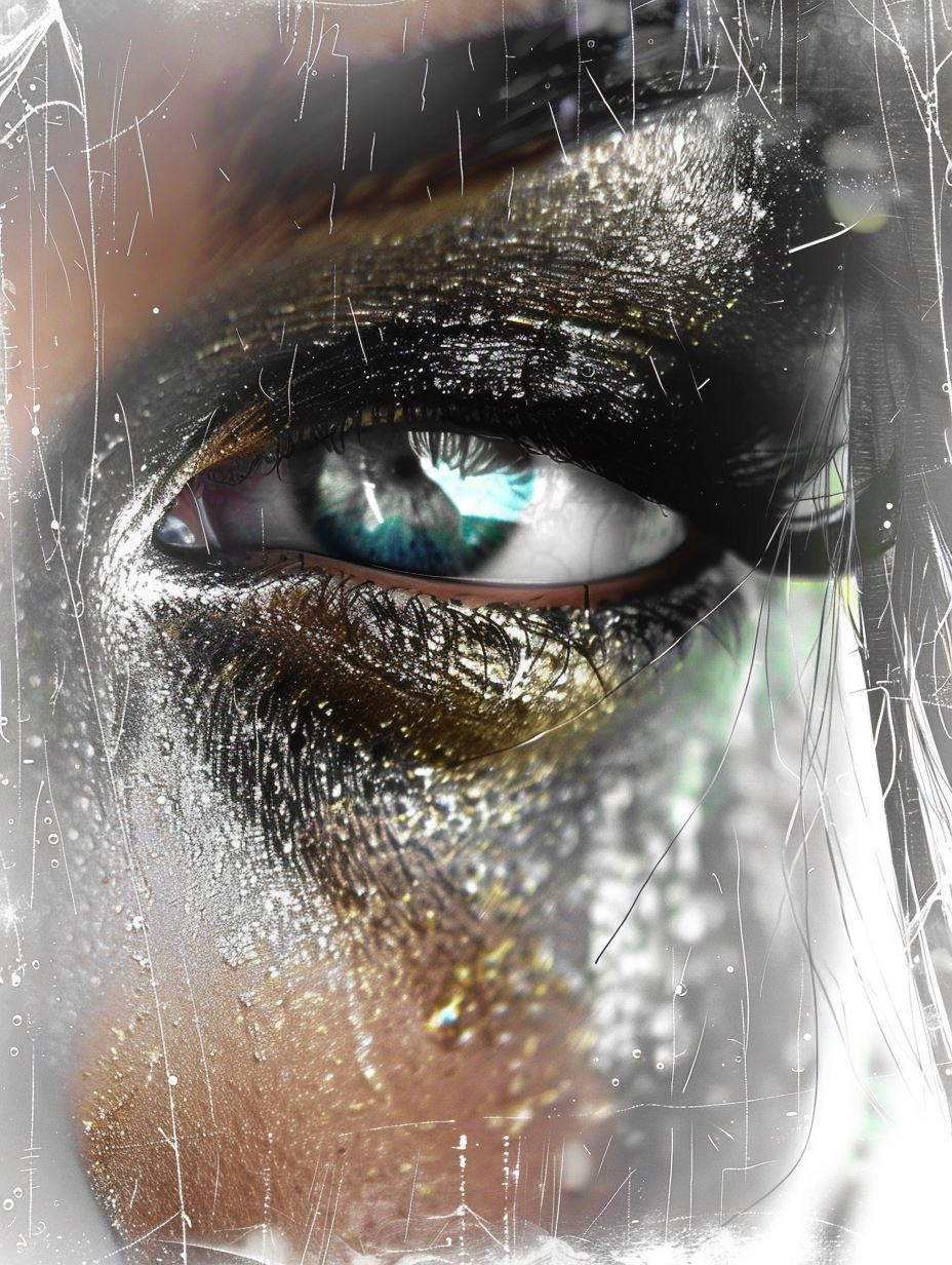 Glittering Gaze Through Frozen Glass - Image 1