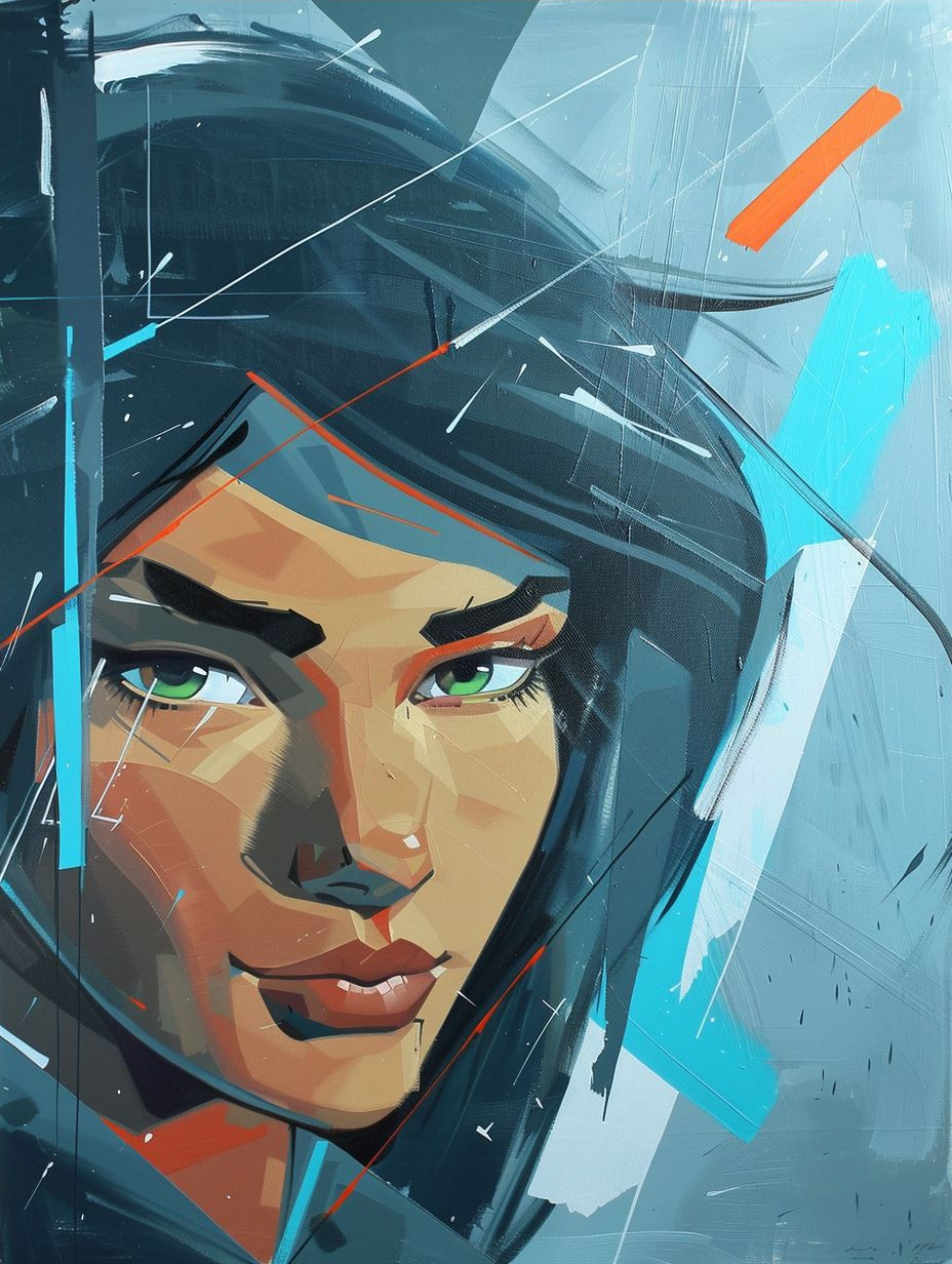 Neon Soul Cybernetic Portrait - Image 4