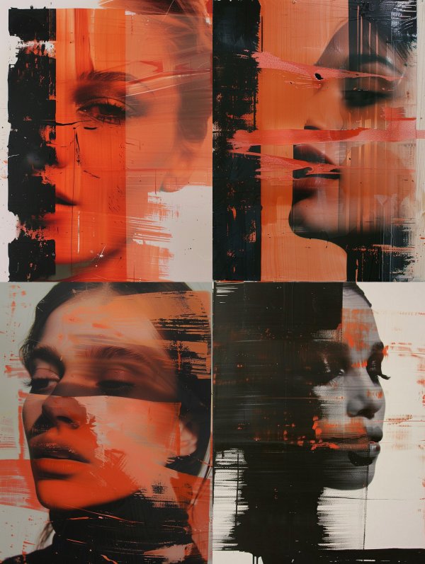 Fragmented Identities in Red and Black