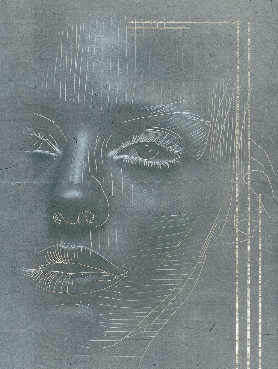 Ethereal Digital Fragment Portrait - Image 2
