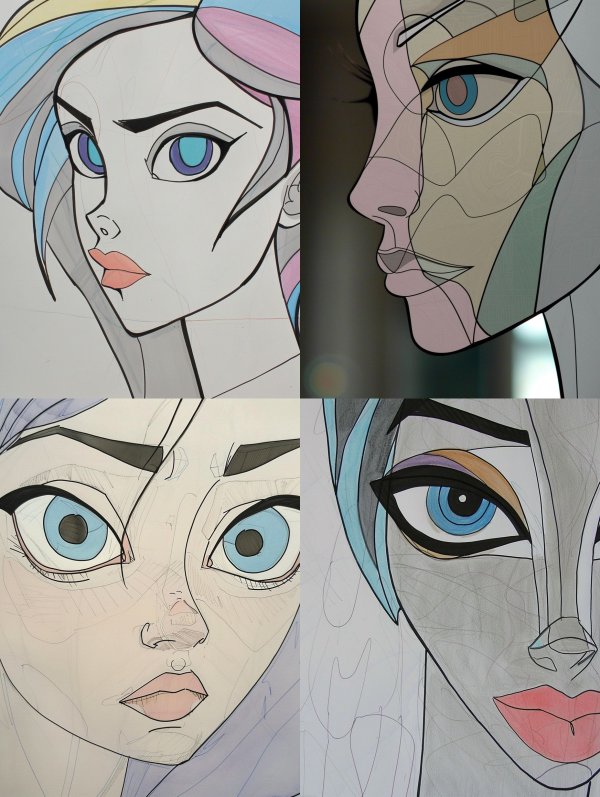 Stylized Blue-Eyed Character Concept Art