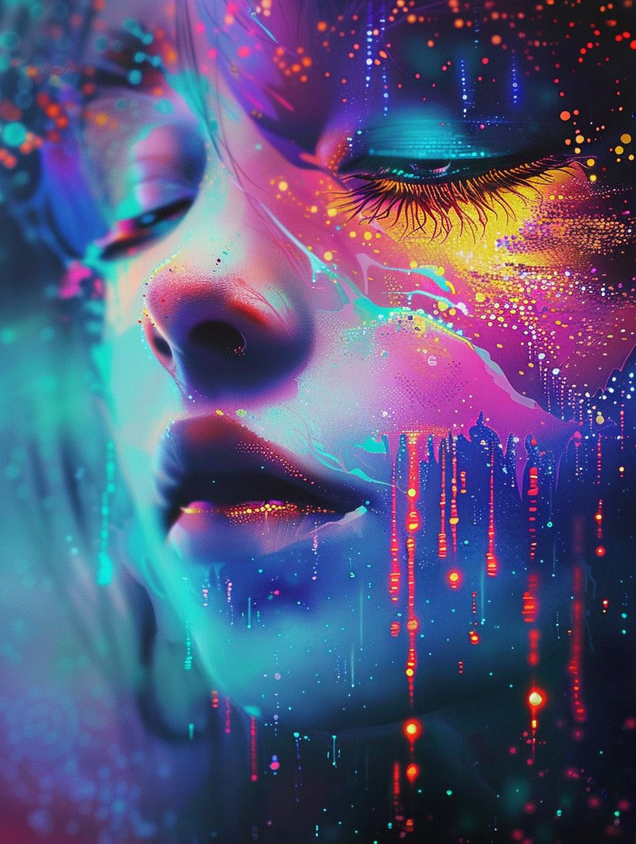Celestial Neon Dream Portraits - Image 1