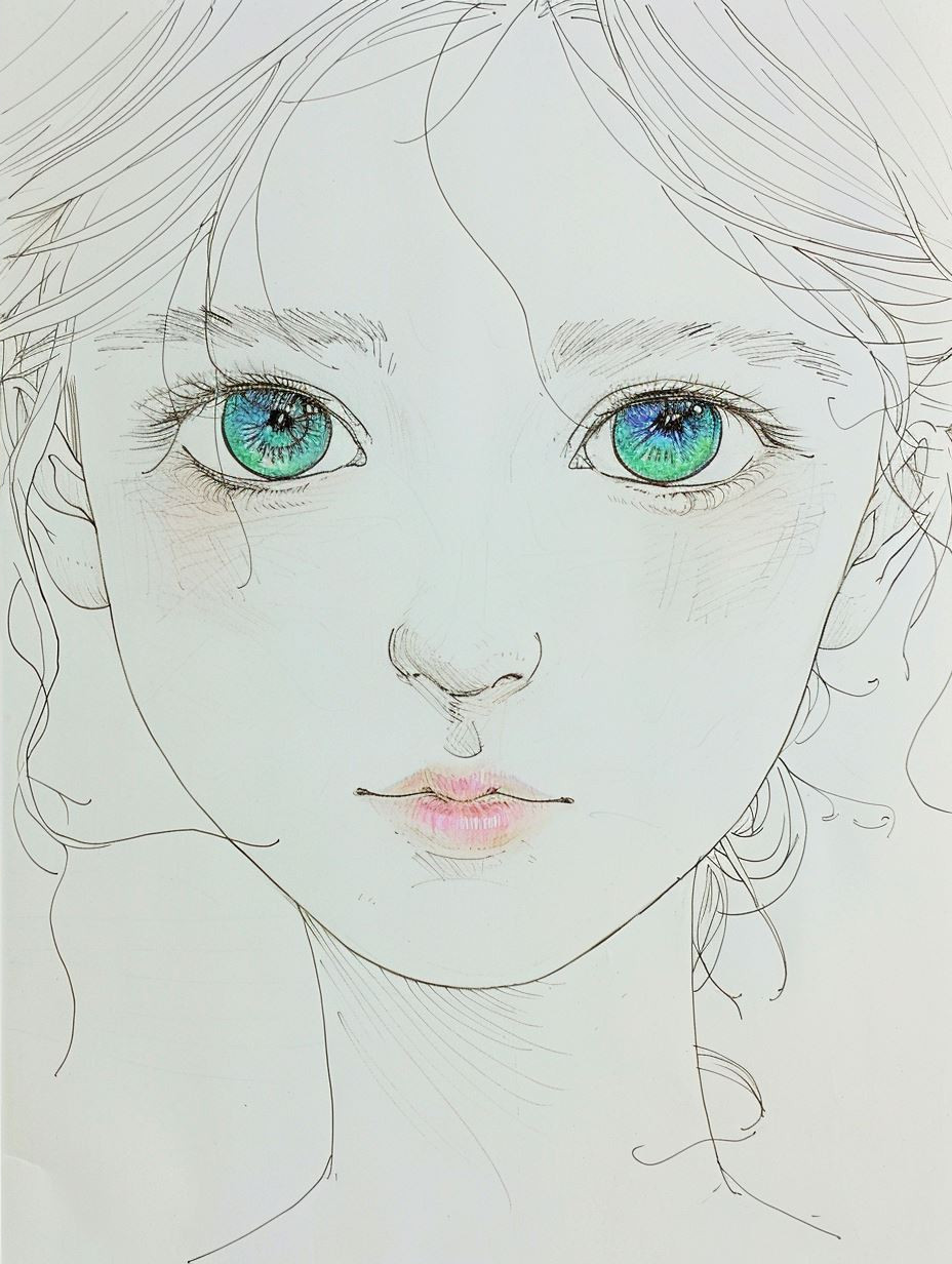 Ethereal Pencil Portrait Study - Image 2