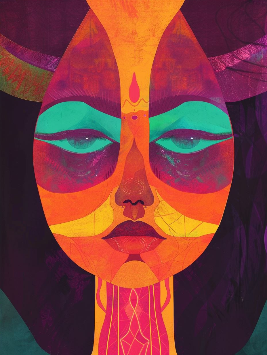 Mystic Portraits in Vibrant Hues - Image 4