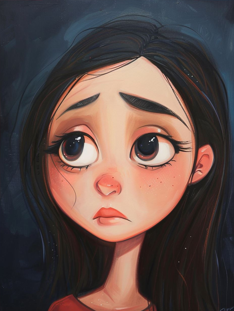 Digital Art Portraits of Expressive Young Women - Image 4